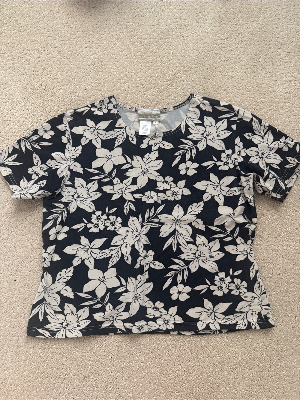 Vintage floral cold water creek tee